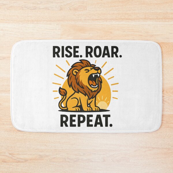 Item preview, Rise Roar Repeat Motivational Lion Design. designed and sold by The-T-In-Retro.