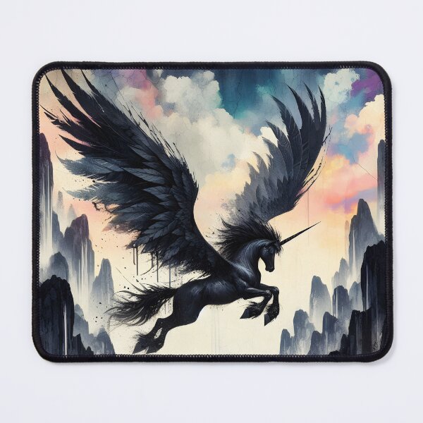 Item preview, Black Alicorn, Ai Generated Art designed and sold by ACC .