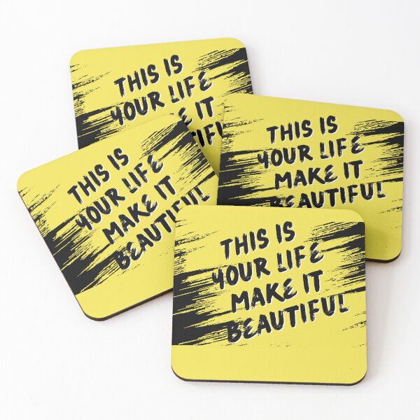 Item preview, Make Life Beautiful – Inspirational Positive Quote designed and sold by Ink-Lift Creations.