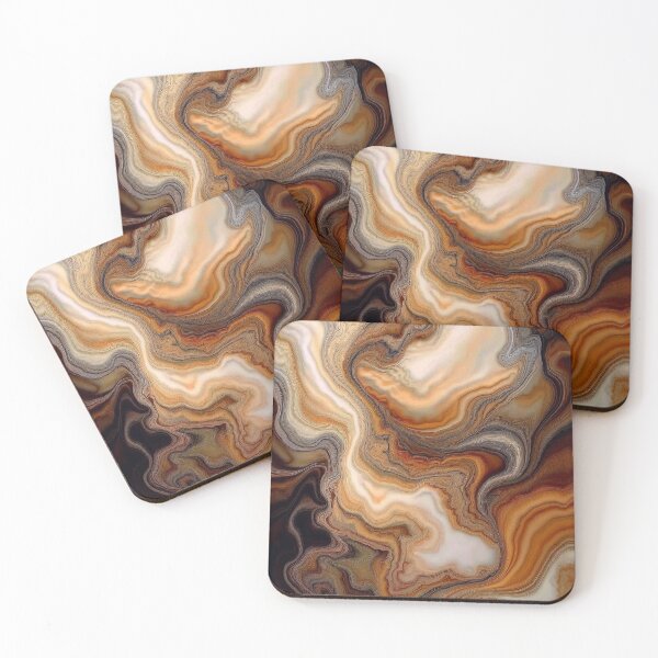 Item preview, Caramel Waves - Abstract Marble designed and sold by RockitBaby.