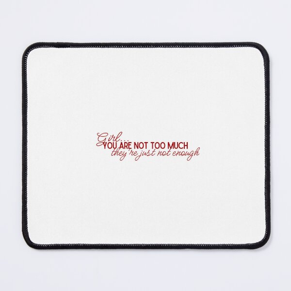 Item preview, You Are Not Too Much Poster | Bold Red Minimalist Quote Print designed and sold by mariamariasells.