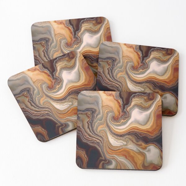 Item preview, Caramel Motion - Abstract Marble designed and sold by RockitBaby.
