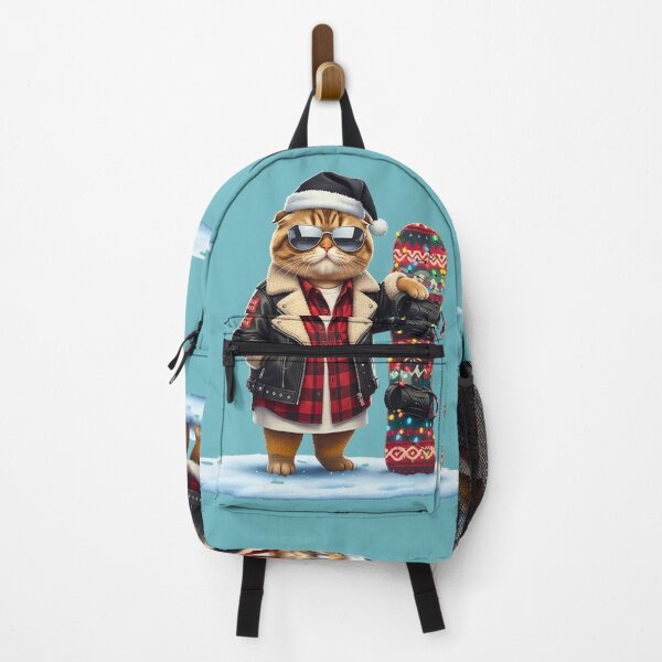 Item preview, Cool Snowboarding Cat | Festive Winter Sports Kitty | Cat in Santa Hat and Sunglasses designed and sold by E-SarnEdge.