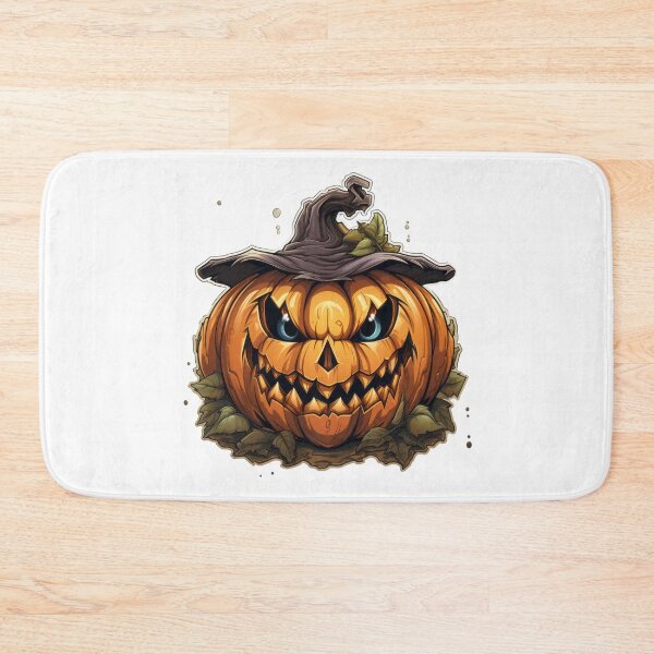 Item preview, A whimsical jack-o'-lantern with an expressive grin and a whimsical witch's hat designed and sold by MiraCleAI.