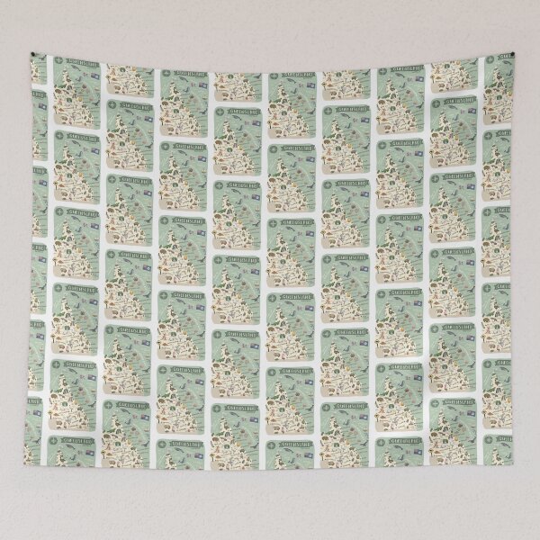 Item preview, Map of Queensland, Australia - Green designed and sold by Those Pencil Shavings.