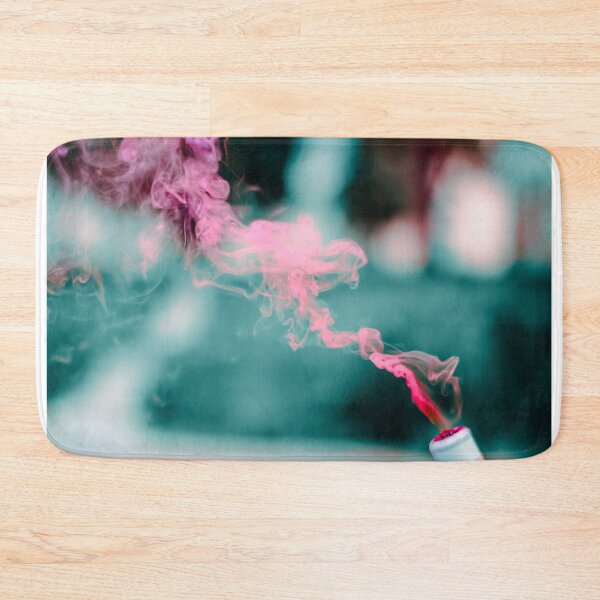 Item preview, Vivid Pink Smoke Trail Against Teal Background - Abstract Color Contrast designed and sold by MDB_Shop.