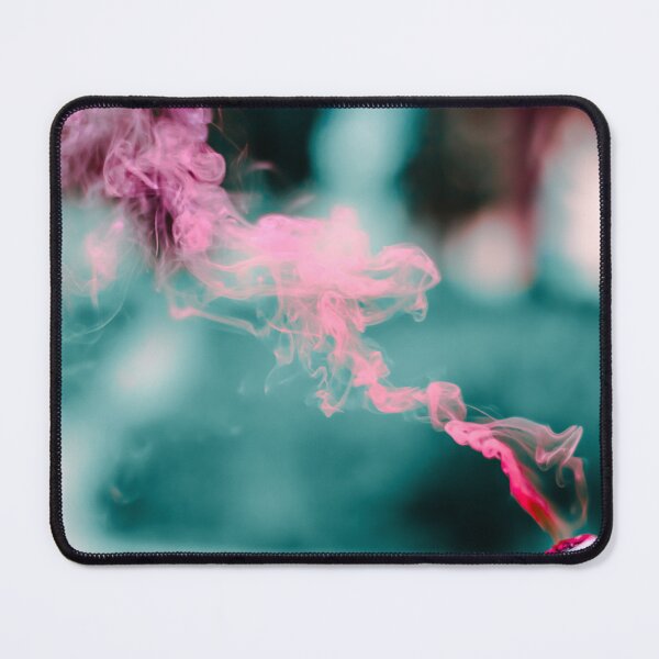 Item preview, Vivid Pink Smoke Trail Against Teal Background - Abstract Color Contrast designed and sold by MDB_Shop.