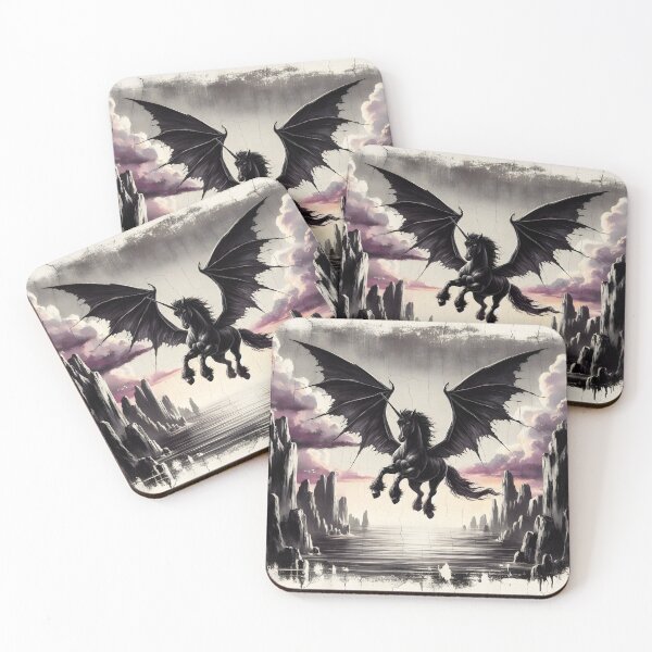 Item preview, Black Alicorn, Ai Generated Art  designed and sold by ACC .