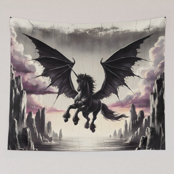 Item preview, Black Alicorn, Ai Generated Art  designed and sold by ACC .