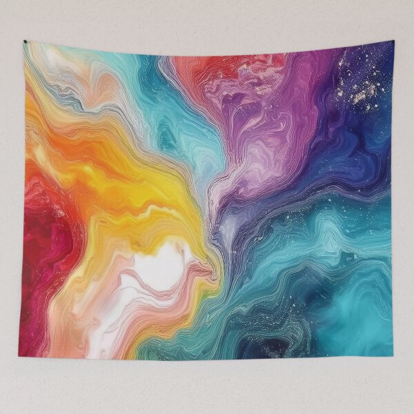 Item preview, Rainbow Motion in Stone - Abstract Marble designed and sold by RockitBaby.