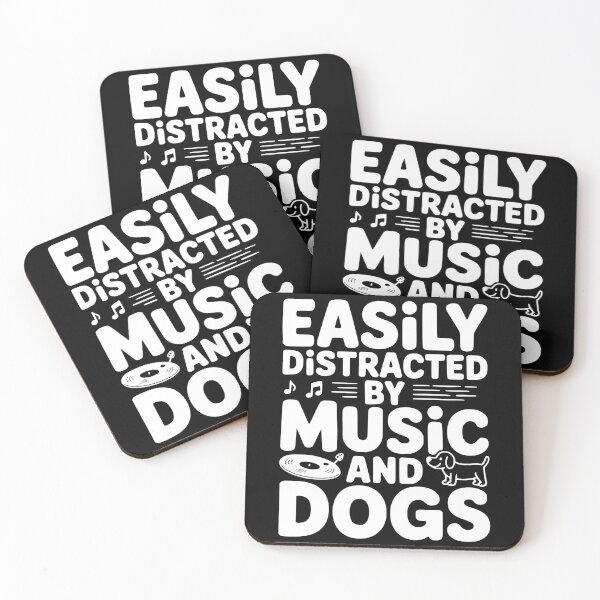 Item preview, Easily Distracted by Music and Dogs designed and sold by Frank Ring.