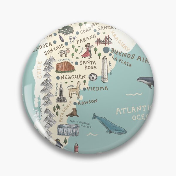 Item preview, Map of Argentina - Teal designed and sold by Those Pencil Shavings.