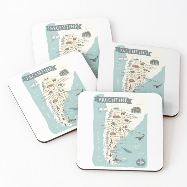 Item preview, Map of Argentina - Teal designed and sold by Those Pencil Shavings.
