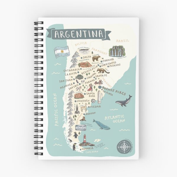 Item preview, Map of Argentina - Teal designed and sold by Those Pencil Shavings.