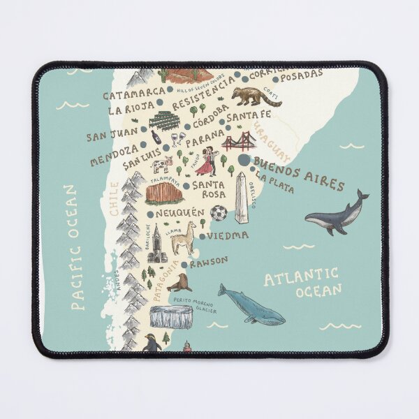 Item preview, Map of Argentina - Teal designed and sold by Those Pencil Shavings.