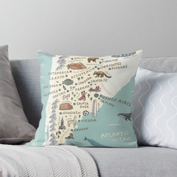 Item preview, Map of Argentina - Teal designed and sold by Those Pencil Shavings.