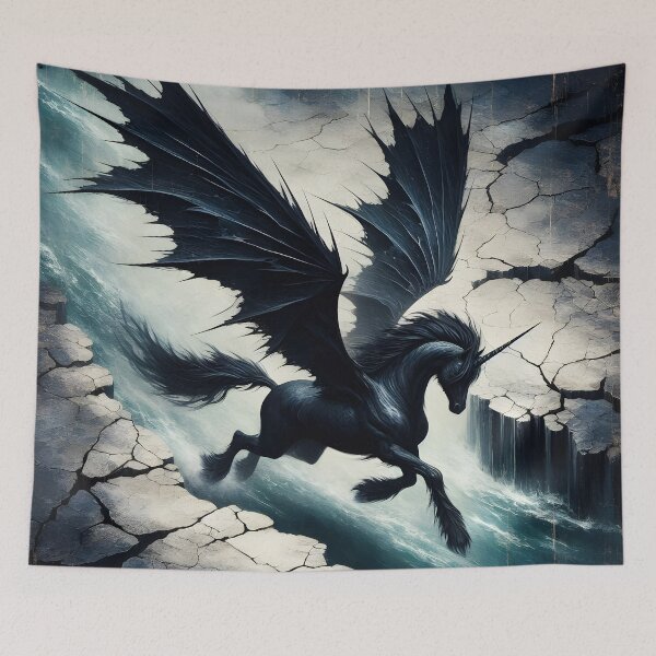 Item preview, Black Alicorn, Ai Generated Art  designed and sold by ACC .