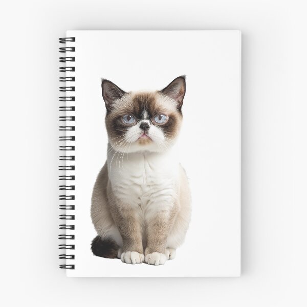 Item preview, A delightful grumpy cat sits with poise against a crisp white background designed and sold by MiraCleAI.
