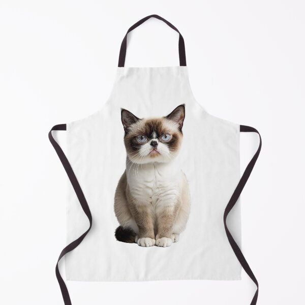 Item preview, A delightful grumpy cat sits with poise against a crisp white background designed and sold by MiraCleAI.