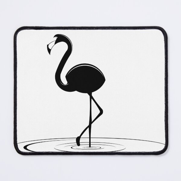 Item preview, Flamingo, black and white vector illustration designed and sold by Keltoi-art.