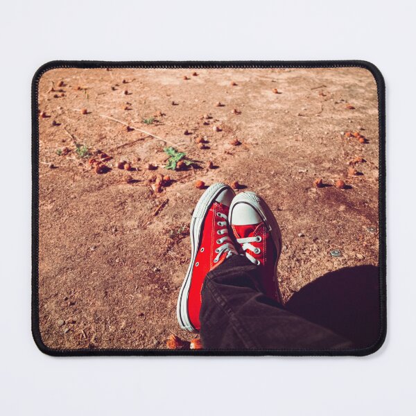 Item preview, Red Sneaker POV on Red Earth Ground - Adventure Lifestyle Aesthetic designed and sold by MDB_Shop.