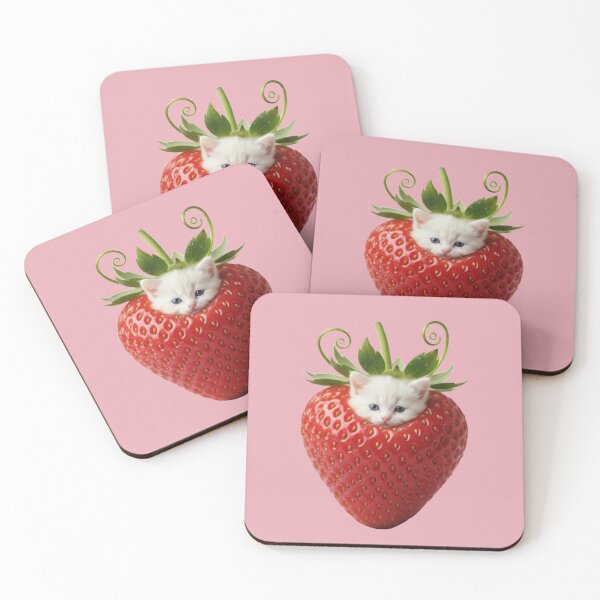Item preview, Strawberry Cat – Sweet Kitten in a Strawberry Costume designed and sold by OOStudio.