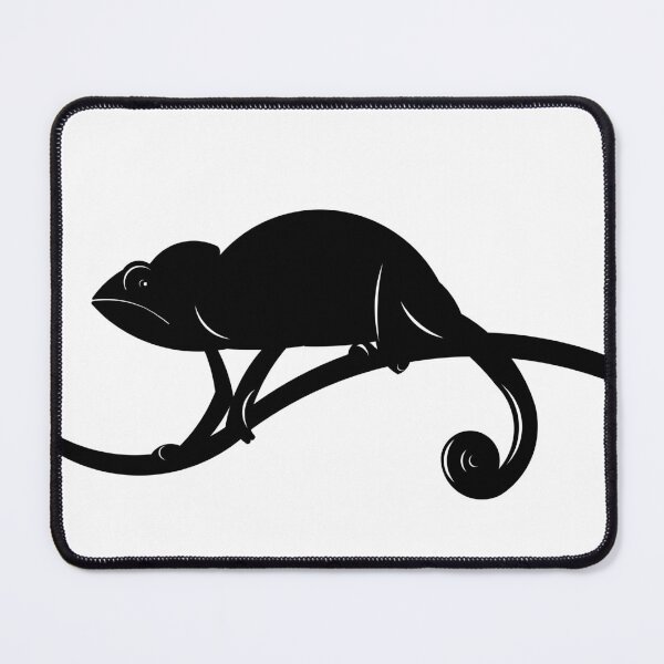Item preview, Chameleon, black and white vector illustration designed and sold by Keltoi-art.