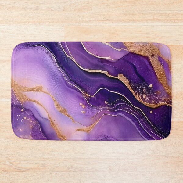 Item preview, Purple and Gold Color Veins - Abstract Marble designed and sold by RockitBaby.