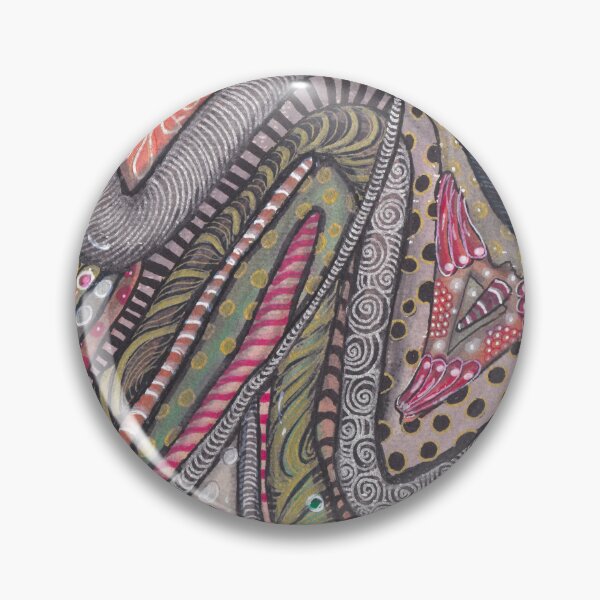 Item preview, Hearts in Plants | Whimsical Watercolor Zentangle Art Print designed and sold by ColorWander.