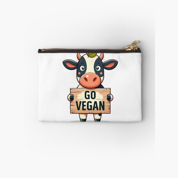 Item preview, Go Vegan Cow Sign designed and sold by MoonMonkeyNbear.