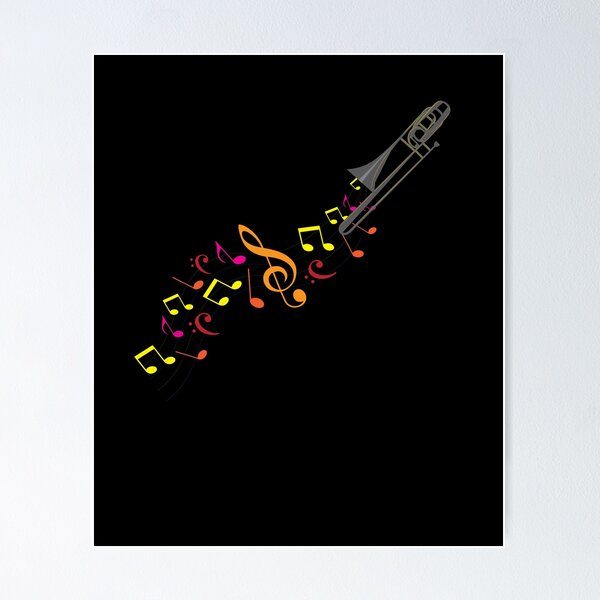 Item preview, Trombone And Musical Notes designed and sold by TomGiantDesigns.