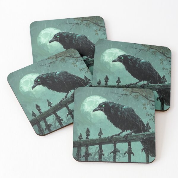 Item preview, Gothic Raven Moonlit Cemetery Night designed and sold by Oniyasha.
