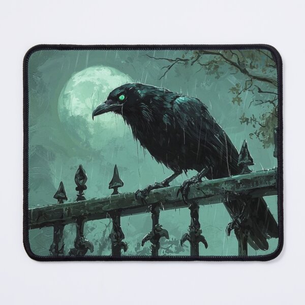 Item preview, Gothic Raven Moonlit Cemetery Night designed and sold by Oniyasha.