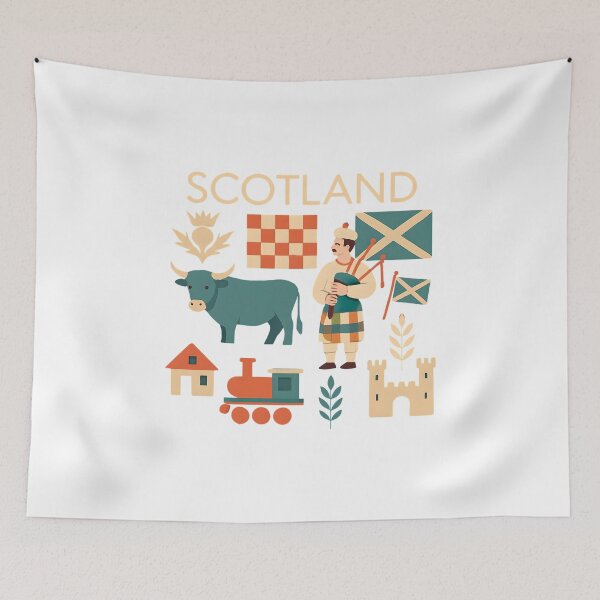 Item preview, Colorful Scotland Travel Icons designed and sold by Gaby112703.