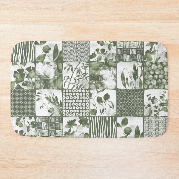 Item preview, Nippon Cheater Quilt Olive Sage Green White designed and sold by Delinda Graphic Studio.