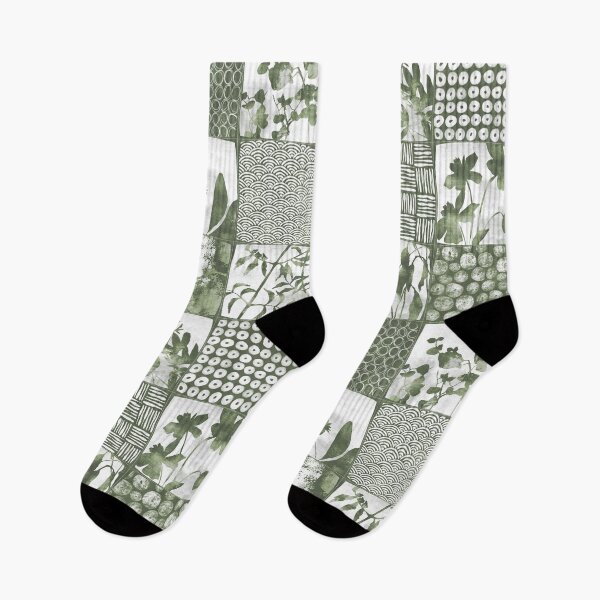 Item preview, Nippon Cheater Quilt Olive Sage Green White designed and sold by Delinda Graphic Studio.