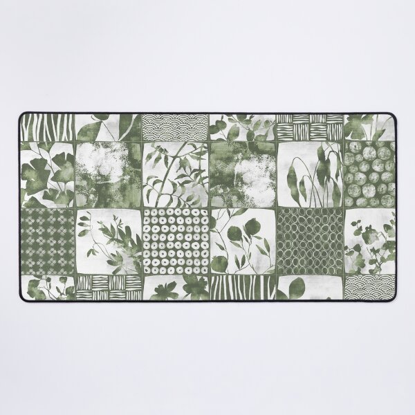 Item preview, Nippon Cheater Quilt Olive Sage Green White designed and sold by Delinda Graphic Studio.