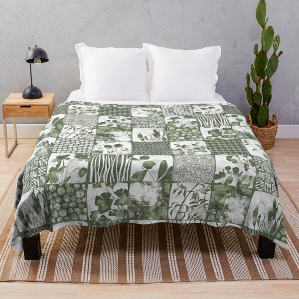 Item preview, Nippon Cheater Quilt Olive Sage Green White designed and sold by Delinda Graphic Studio.