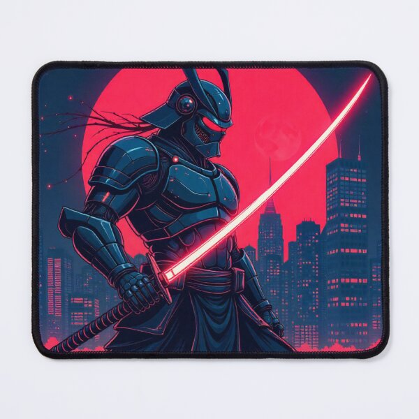 Item preview, Cyber Samurai – honor of the future under the red moon designed and sold by LoomisDreams.