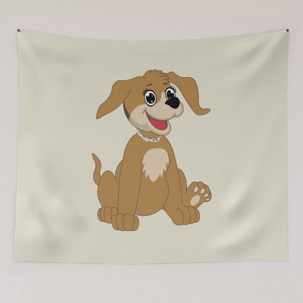 Item preview, Happy cartoon dog, beige designed and sold by HA-Design-Kunst.