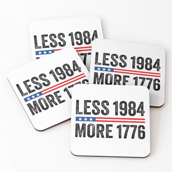Item preview, Less 1984 More 1776 - Pro Democracy USA Flag designed and sold by PixVib.