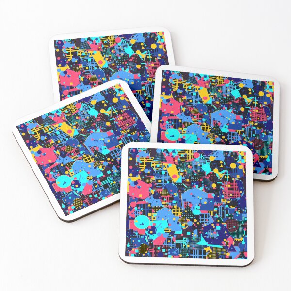 Item preview, Hyper-Neon Abstract Generative Art | Electric Blue & Purple Geometric Design designed and sold by itsmig.