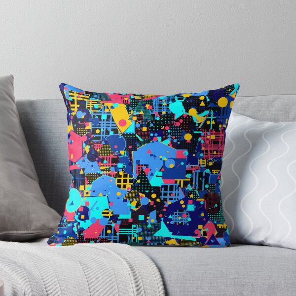 Item preview, Hyper-Neon Abstract Generative Art | Electric Blue & Purple Geometric Design designed and sold by itsmig.