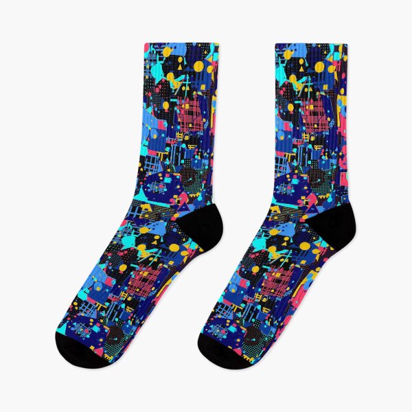 Item preview, Hyper-Neon Abstract Generative Art | Electric Blue & Purple Geometric Design designed and sold by itsmig.