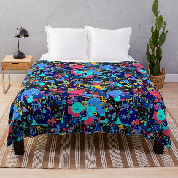 Item preview, Hyper-Neon Abstract Generative Art | Electric Blue & Purple Geometric Design designed and sold by itsmig.