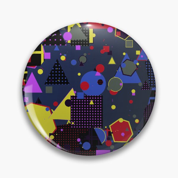 Item preview, Dark Geometric Maximalist Abstract Art | Vibrant Retro Futurism Pattern designed and sold by itsmig.