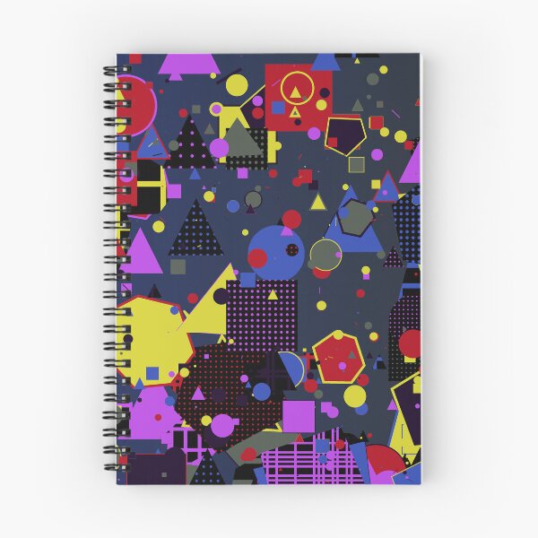 Item preview, Dark Geometric Maximalist Abstract Art | Vibrant Retro Futurism Pattern designed and sold by itsmig.