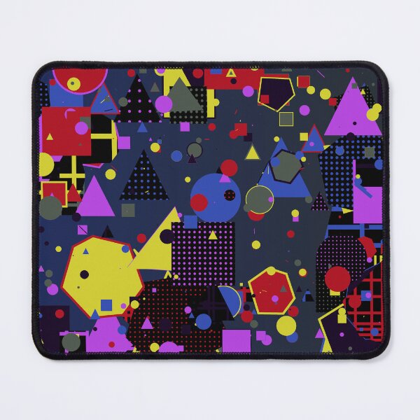 Item preview, Dark Geometric Maximalist Abstract Art | Vibrant Retro Futurism Pattern designed and sold by itsmig.