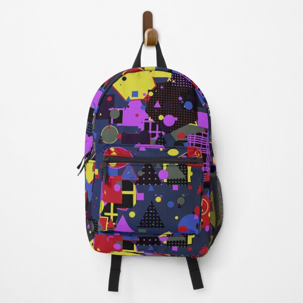 Item preview, Dark Geometric Maximalist Abstract Art | Vibrant Retro Futurism Pattern designed and sold by itsmig.