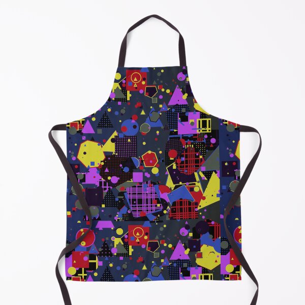 Item preview, Dark Geometric Maximalist Abstract Art | Vibrant Retro Futurism Pattern designed and sold by itsmig.